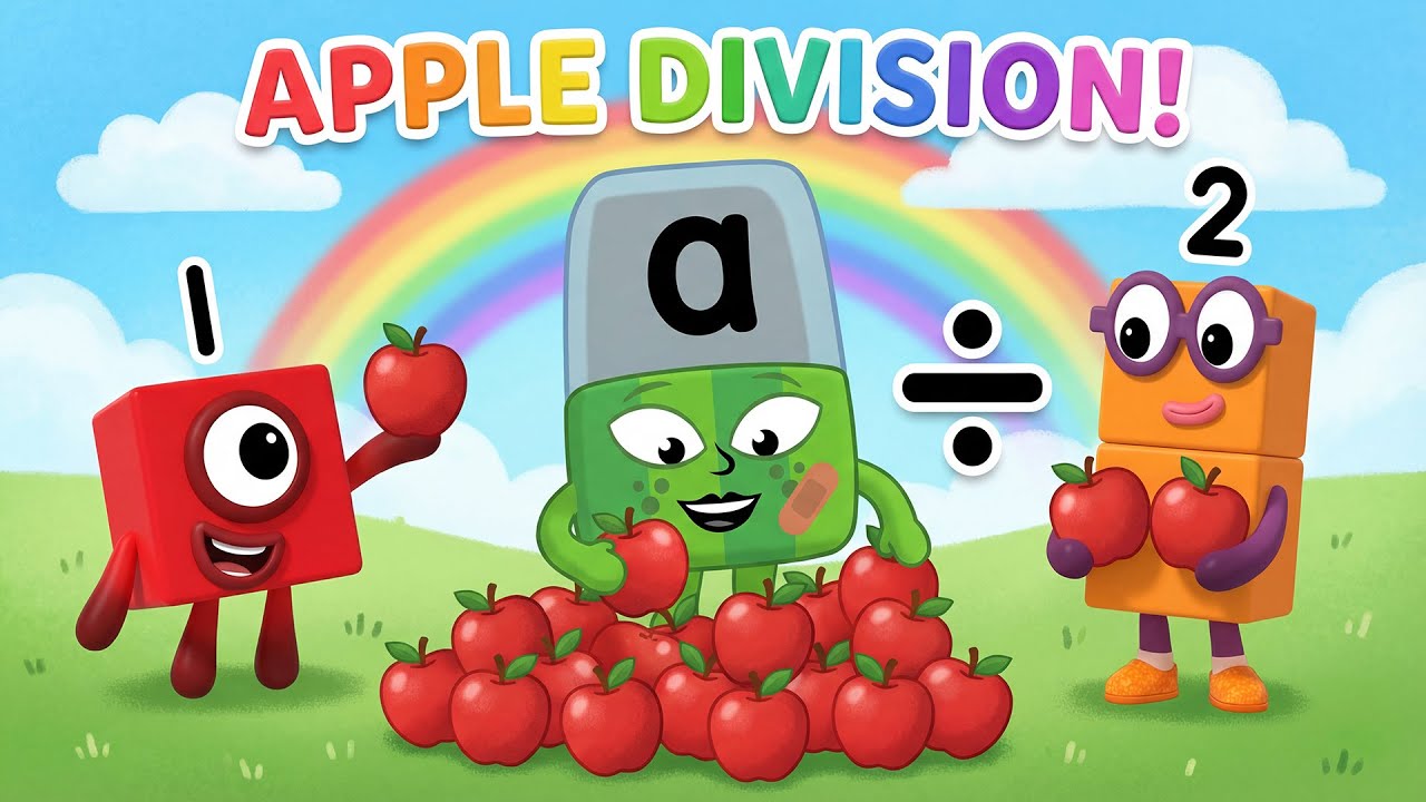 Alphablocks & Numberblocks: Apple Division Fun! 🍎🔢 | Learn Division for Kids!