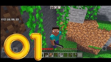 ⛏💎 Minecraft: PE - Survival Gameplay Walkthrough Part 1 - My First Day (iOS, Android)