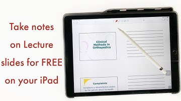 How to take notes on lectures slides for FREE using the iPad pro| Paperless Student