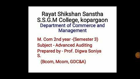 Advanced auditing chapter 1st ppt no 2