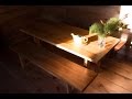Wooden Dining Table with Benches/Деревянный обеденный стол со скамейками Wooden Dining Table with Benches/Деревянный обеденный стол со скамейками