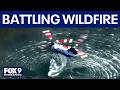 Stewart Trail Wildfire in northern Minnesota: Chopper [RAW]