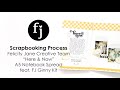 Scrapbooking Process | Felicity Jane Creative Team | A5 Notebook Spread feat. FJ Ginny Kit