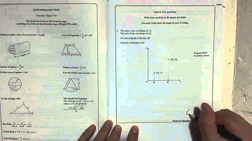 Edexcel GCSE Paper 2 June 2014 Question 1 - Midpoints of Coordinates