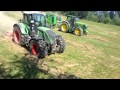 Fendt 724 und John Deere 6140R mit JD990