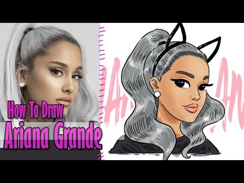 How To Draw Ariana Grande Step By Step Youtube