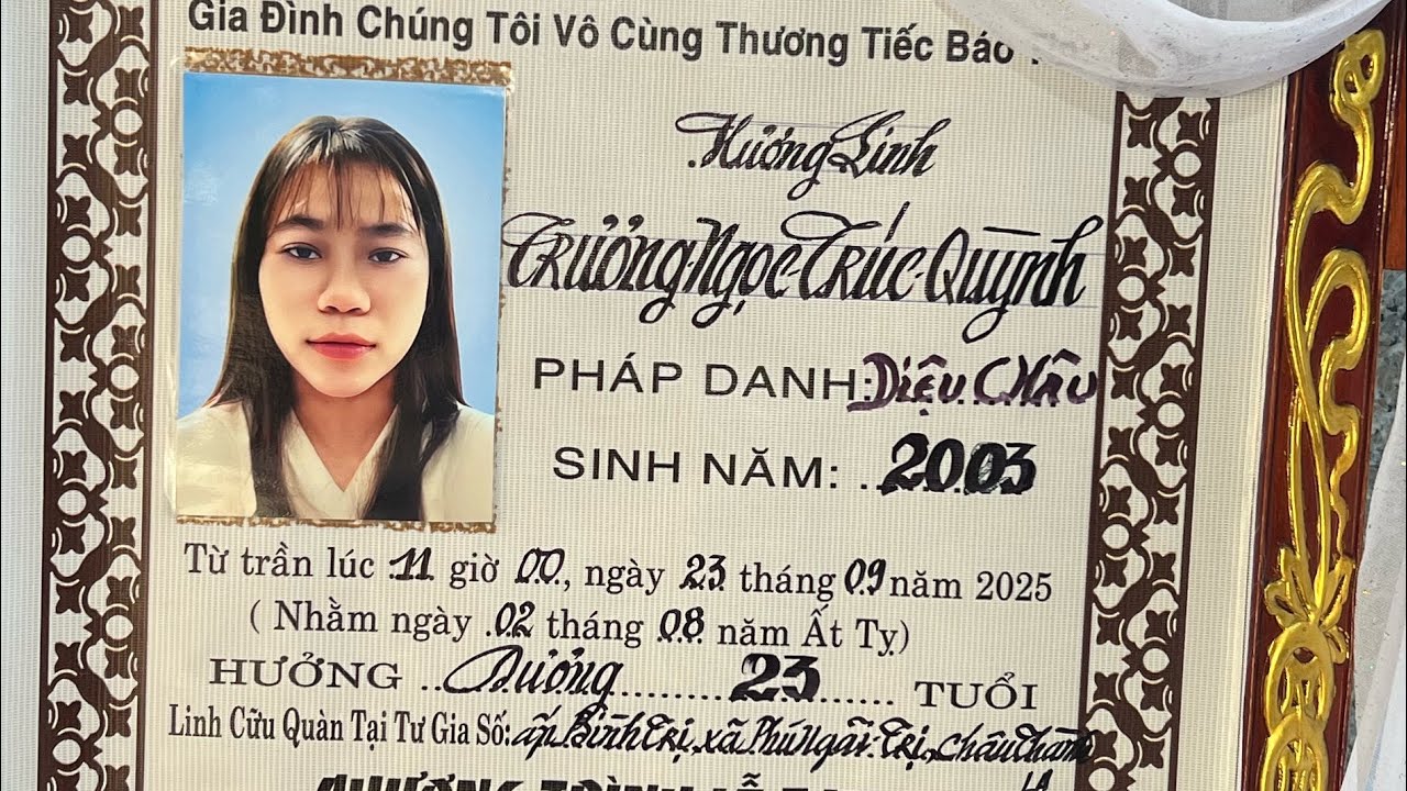 Lễ Tang Em Trương Ngọc Trúc Quỳnh 23T(pd: diệu châu)(Cty mai táng tân an)