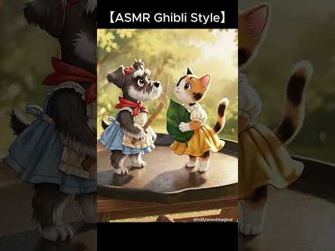 【ASMR】Puppy & Kitten Go Wild on a BBQ Griddle Ghibli Style — Then Melt into BUTTER!? 🐶🐱🧈