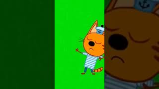 Три кота Коржик танцует на зелёном фоне хромакей Футаж #футаж #хромакей #зеленыйфон #shorts #memes