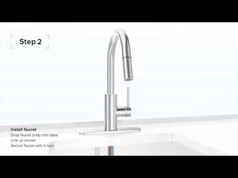 Установка смесителя Kraus