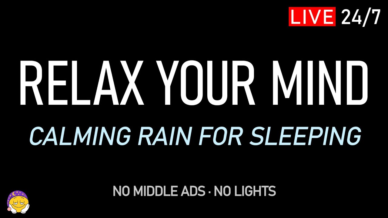 🔴 Расслабьтесь сегодня вечером | Успокаивающий дождь + Черный экран | Ночное восстановление