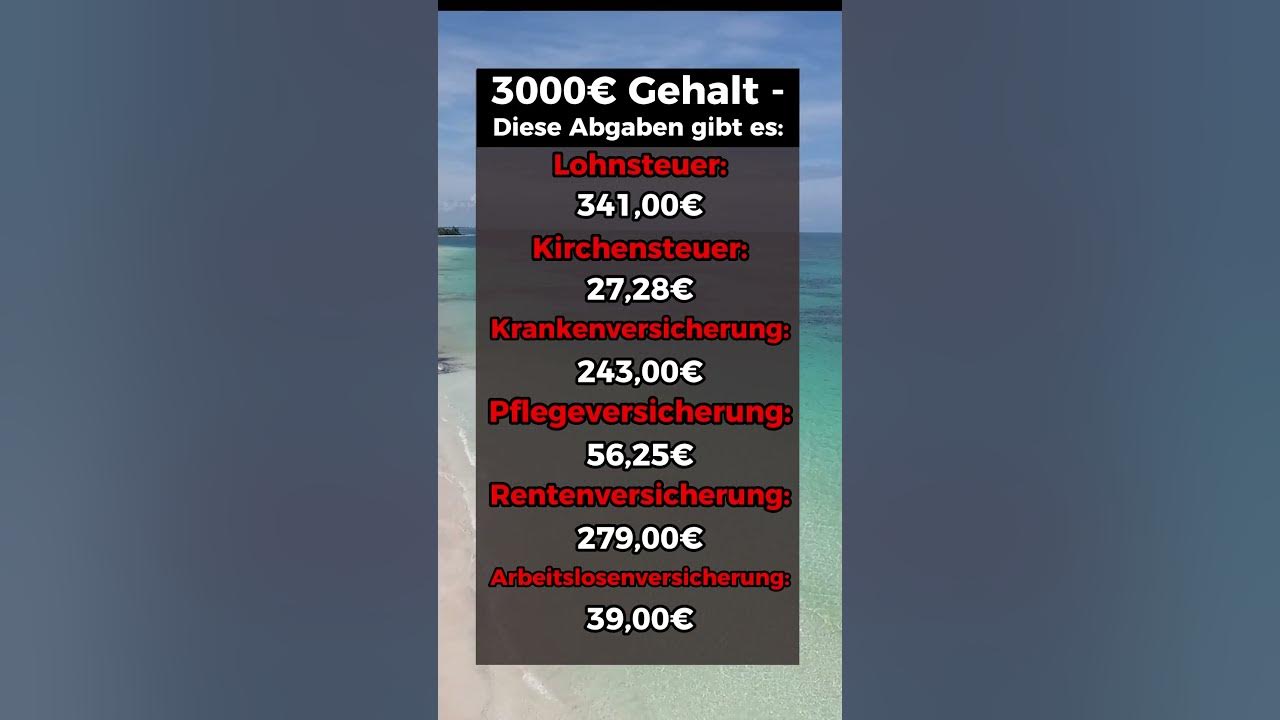 3000€ Gehalt Diese Abgaben zahlt ihr! YouTube