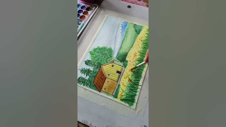 Landscape❤️#nature#watercolorpainting#sceneryart#trendingshorts#mountains#ruralart#acrylicscenery