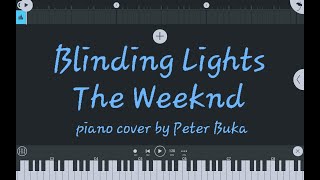 Blinding lights - The weeknd - piano cover by Peter Buka - tutorial transcription