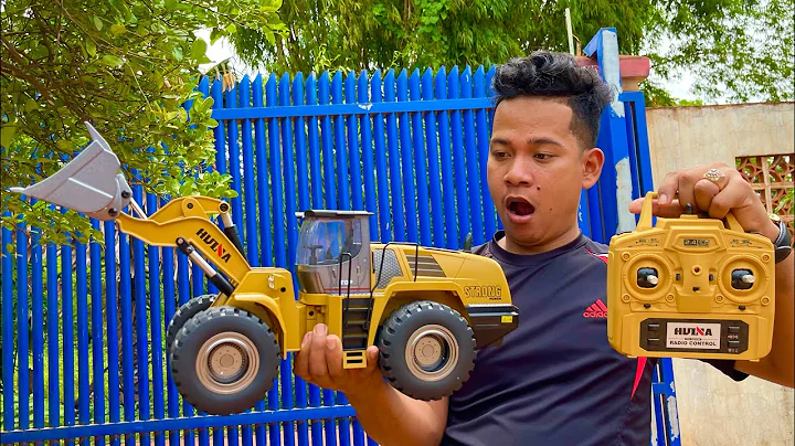 HUINA FM 1583 FULL METAL RC WHEEL LOADER UNBOXING, TEST! DIE CAST, LIEBHERR RC MODEL