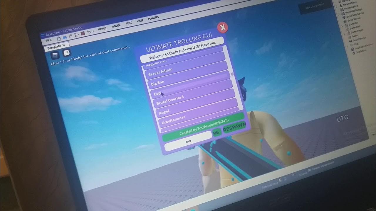 как сделать UTG в roblox studio YouTube