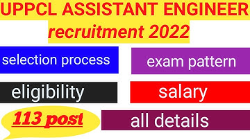 UPPCL AE VACANCY 2022 | UPPCL AE EXAM PATTERN | UPPCL AE SYLLABUS | COMPLETE INFORMATION