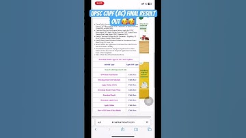 Upsc capf assistant commandant final result out #upsc #upscresult2022 #upscapfc #assistantcommandant