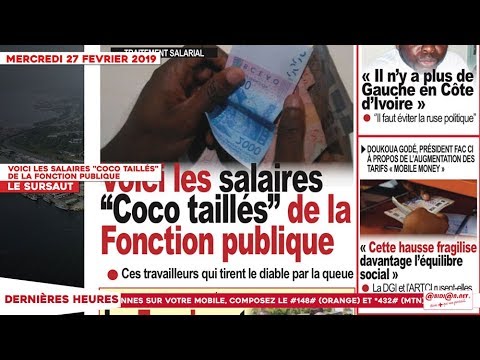 Le Titrologue du 27 Février 2019 : Voici les salaires 