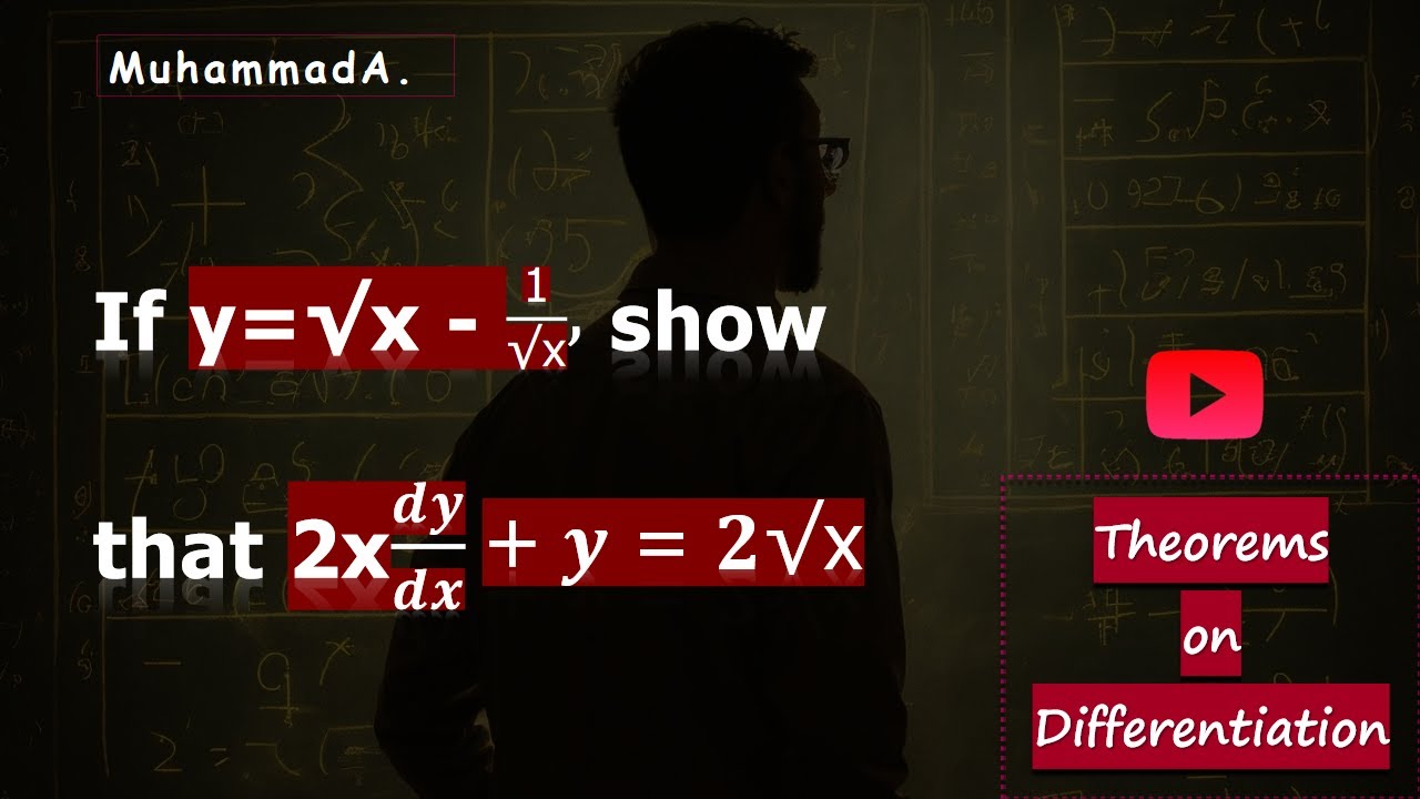 If Y x 1 x Prove show That 2x dy dx y 2 x using Differential If y x 1 x prove show that 2x dy dx y 2 x using differential