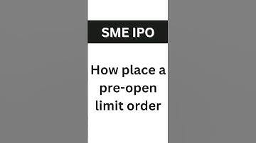 How to place a pre-open limit Order for SME IPO | #zerodha #ipo Tata Technologies IPO