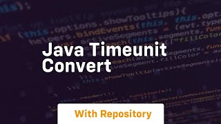 java timeunit convert