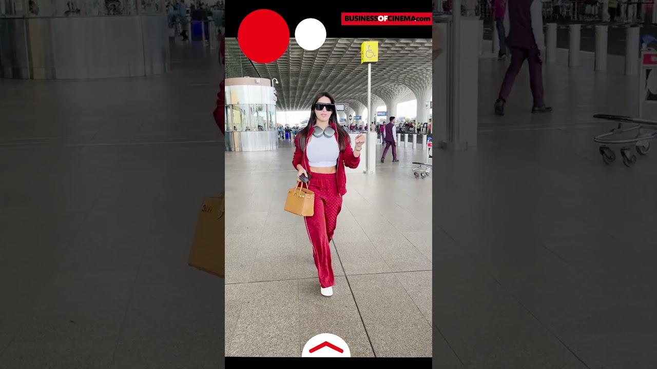 Norah Fatehi Made Paparazzis STUN in her Red Killing Outfit At Airport 