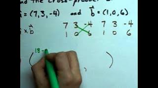 Find the cross-product of two vectors (Easy Method)