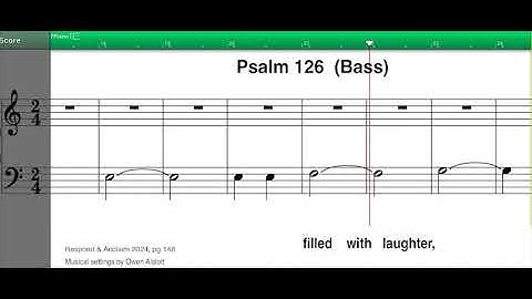 R&A Psalm, Second Sunday of Advent 2024, Psalm 126, Bass
