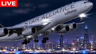 🔴LIVE-THE LAST A340 at BUSY CHICAGO O'HARE AIRPORT | SIGHTS & SOUNDS of PURE AVIATION |AVGEEK PLANES