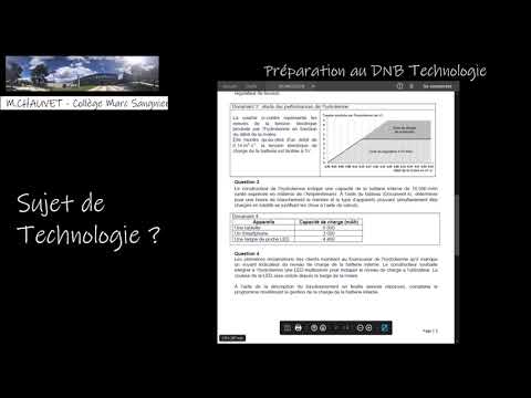 Un sujet de DNB en Techno - Technologie au brevet du collège