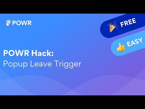 How to Create a Popup Using POWR for FREE | Leave Trigger