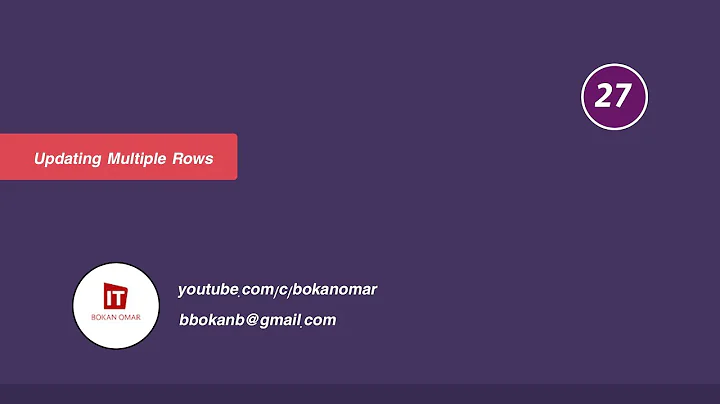 27 Updating Multiple Rows