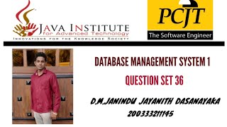 DBMS QUESTION SET 36