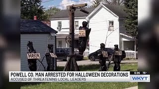 Ky. man arrested after ‘threatening’ ‘Halloween decoration’ display
