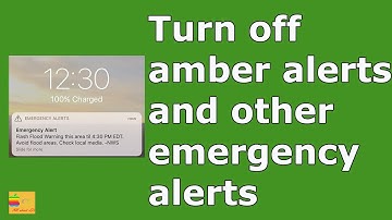 How to disable amber alert and other emergency alert in your iPhone