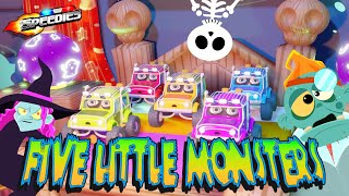 Five Little Monsters Halloween Rhyme + More kids Songs & Cartoon Videos