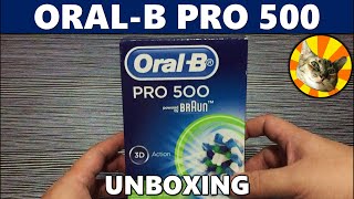 Oral-B Pro 500 electric toothbrush (by Braun) unboxing and quick test