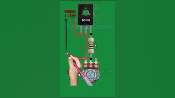 1 to 12 V voltage regulator adjustable regulator using bd139 circuit#youtubeshorts #shortsfeed