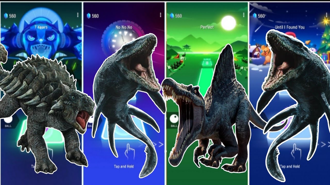 «Мир Юрского периода» Два динозавра 🆚 Два мозазавра || Песня «Танец гроба» Tiles Hop Edm Rush