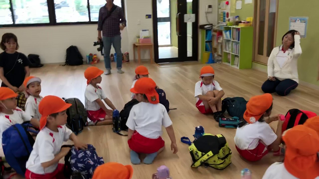 お泊まり保育 出発式