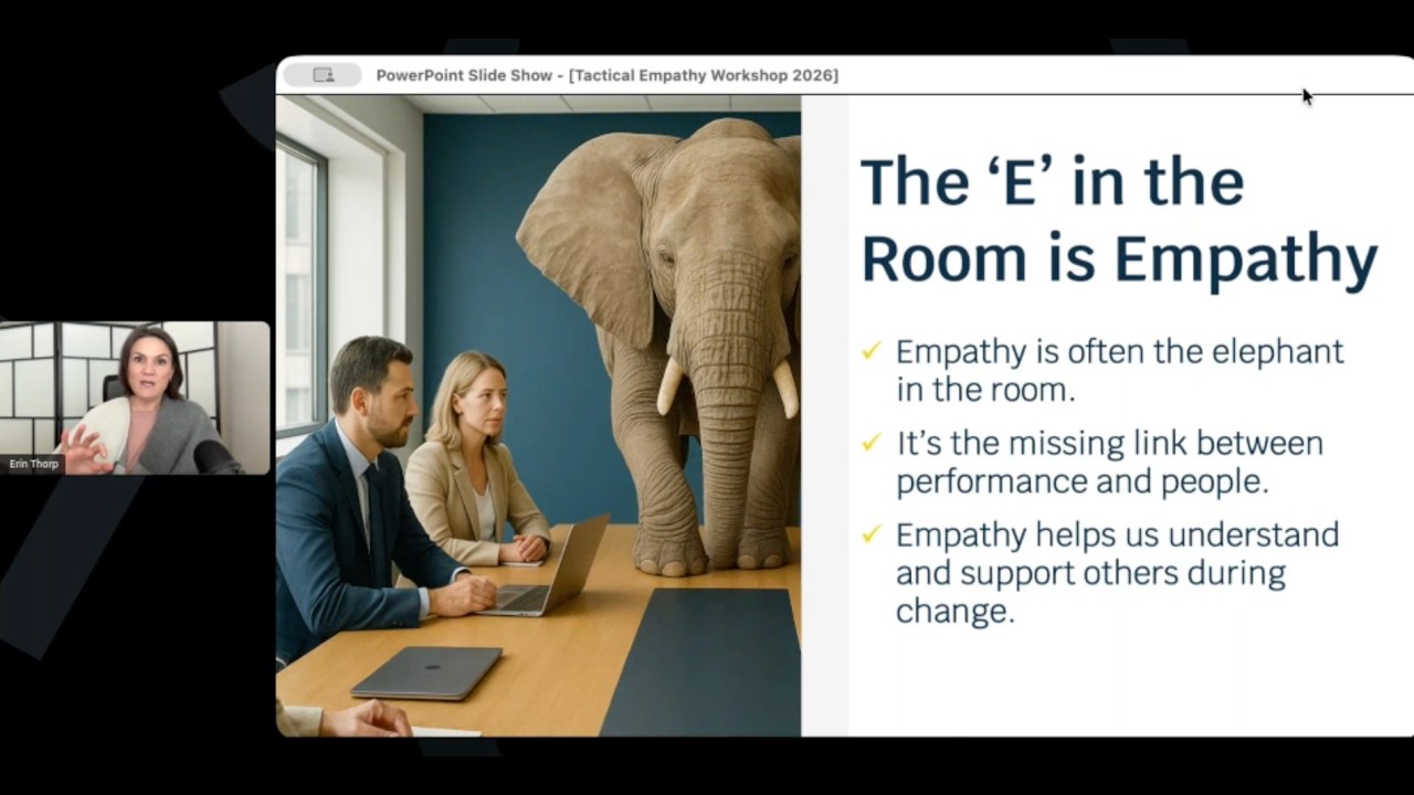 Virtual Workshop: Tactical Empathy in Leadership