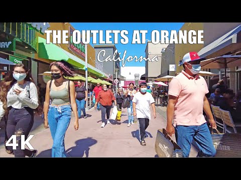 The Outlets at Orange - Orange county, California - Travel walking Tour - Shopping 2021 - 4K