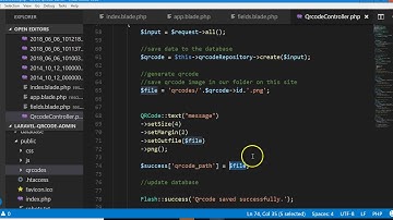 QRCode tutorial   17   create qrcode path Laravel 5.6 full project course