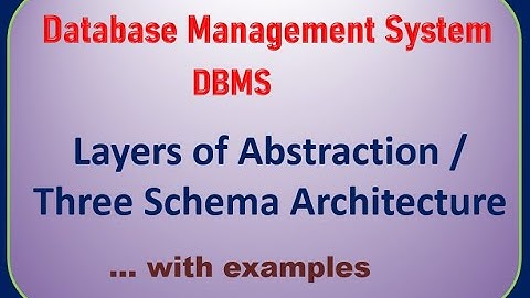 Data Abstraction in DBMS | Layers of Abstraction | Three Schema Architecture | View of Data | DBMS
