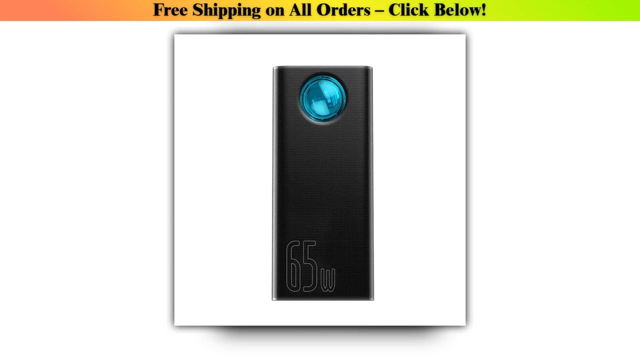 Baseus Power Bank 30000mAh 65W PD3.0 Quick Charging 3.0 FCP SCP Portable External for iPhone 16 15