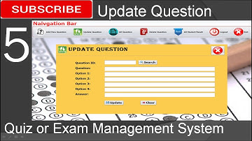 5. Quiz or Exam Management System in java - Update Question (JFrame, Mysql Database, Netbeans IDE)