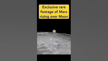 Rare footage of Mars rising over Moon!