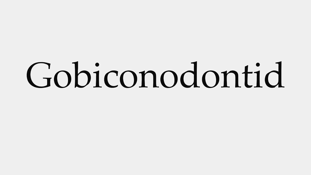 How to Pronounce Gobiconodontid