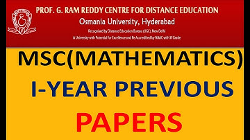MSC MATHEMATICS PREVIOUS YEAR PAPERS | PGRRCDE I-YEAR PAPERS | SUBJECTIVE  WISE IMPORTANT QUESTIONS
